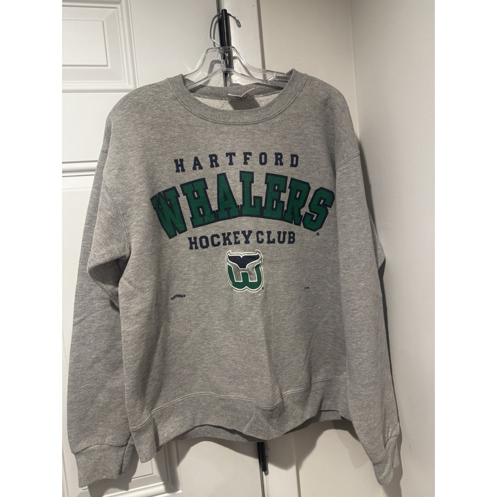 Vintage Lee Sport Hartford Whalers Hockey Club Sweatshirt Men's M Usa Made CT